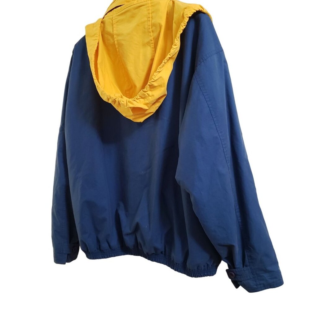 Cutter & Buck Mens L/G Blue Yellow Hooded Jacket - Picture 6 of 12